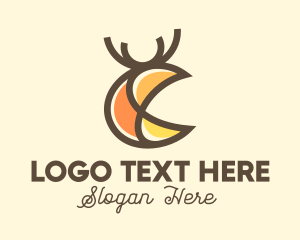 Digital Printing - Abstract Deer Stag logo design