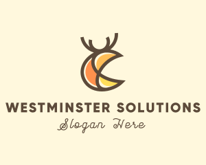 Abstract Deer Stag logo design