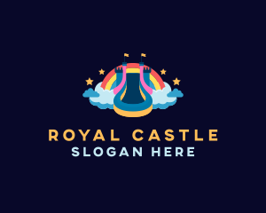 Castle - Rainbow Bounce Castle logo design