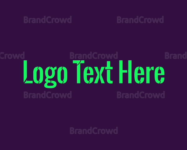 Green Stencil Wordmark Logo