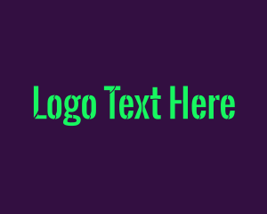 Green Stencil Wordmark logo design