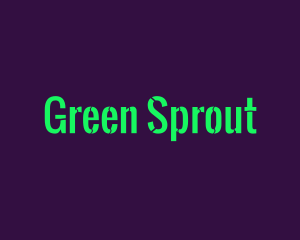 Green Stencil Wordmark logo design