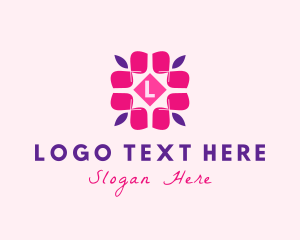 Massage Center - Petals Floral Spa logo design