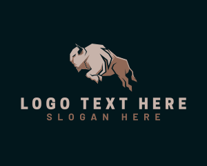 Bull - Wild Bison Farm logo design