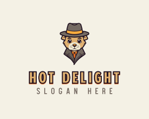 Detective Dog Hat logo design