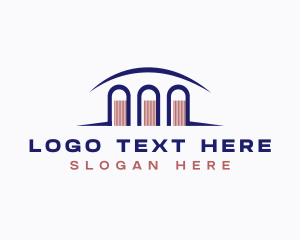 Metropolitan - Arch Bridge Construction logo design