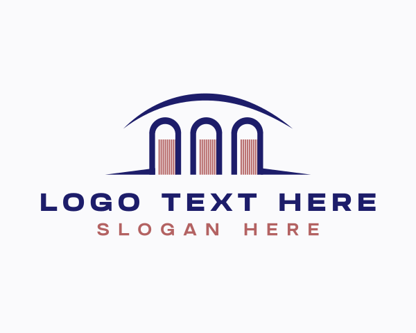 Metropolitan - Arch Bridge Construction logo design