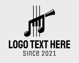 Xylophone - Musical Instrument Notes logo design