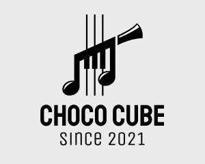 Singer - Musical Instrument Notes logo design