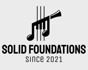 Singer - Musical Instrument Notes logo design