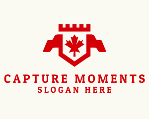 Canadian Maple Crest Banner logo design