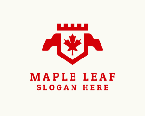 Toronto - Canadian Maple Crest Banner logo design