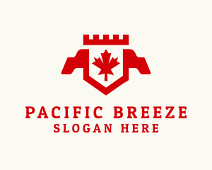 Canadian Maple Crest Banner logo design