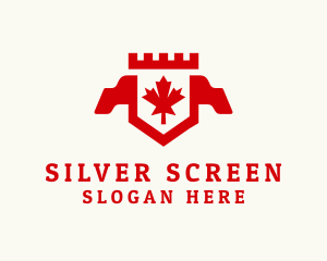Quebec - Canadian Maple Crest Banner logo design