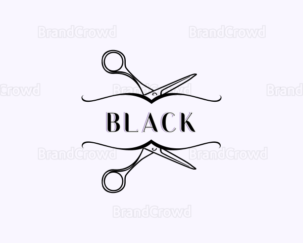 Beauty Salon Scissors Logo