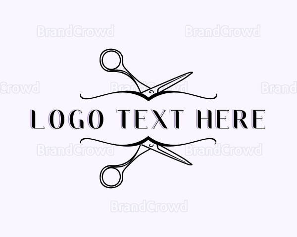 Beauty Salon Scissors Logo