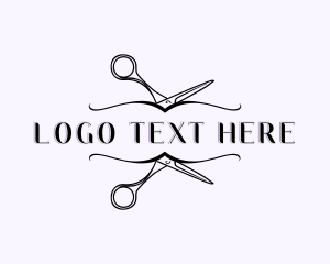 Hairdresser - Beauty Salon Scissors logo design