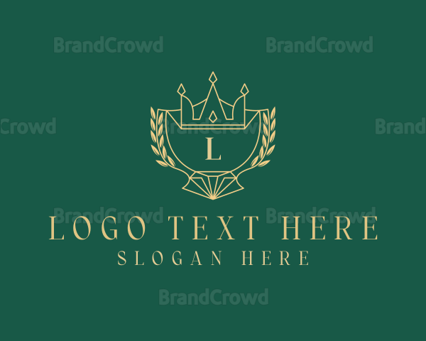 Wreath Crown Diamond Jeweler Logo