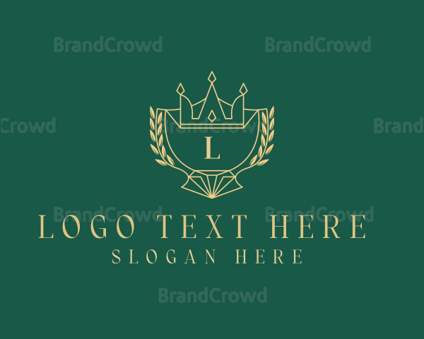 Wreath Crown Diamond Jeweler Logo