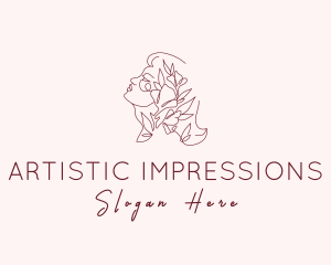 Elegant Feminine Flower logo design