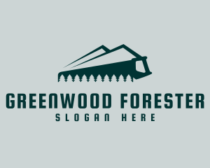 Forester - Tree Mountain Saw logo design