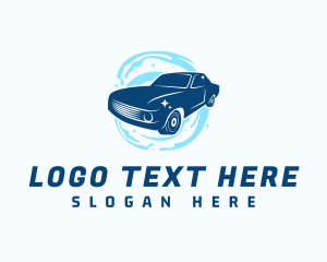 Blue - Car Splash Clean logo design