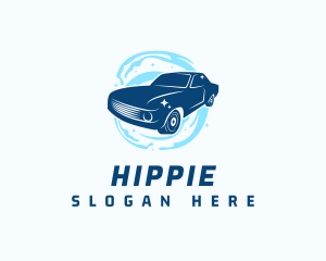 Blue - Car Splash Clean logo design