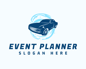 Sedan - Car Splash Clean logo design