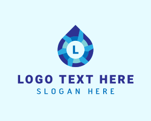 Raindrop - Water Sanitation Liquid logo design