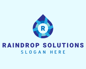 Raindrop - Water Sanitation Liquid logo design
