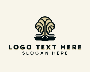 Library - Educational Learning Book logo design