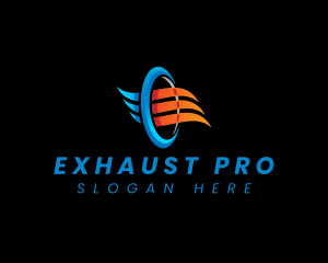 Exhaust - Wind Exhaust Ventilation logo design