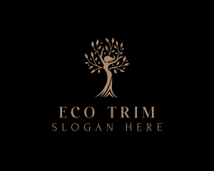 Eco Beauty Woman logo design