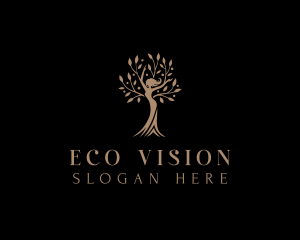 Eco Beauty Woman logo design