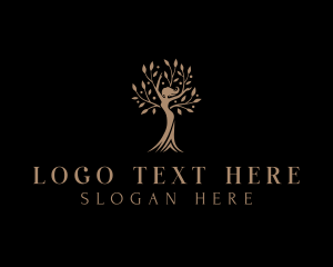 Yoga - Eco Beauty Woman logo design