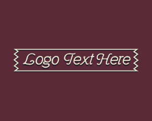 Minimalist - Tape Banner Style logo design