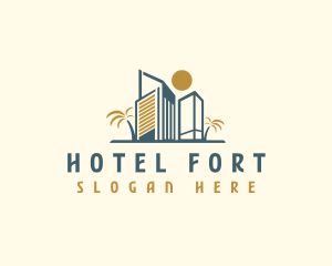 Beach Resort Hotel logo design