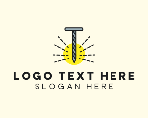 Hand Tool - Letter T Tool Nail logo design