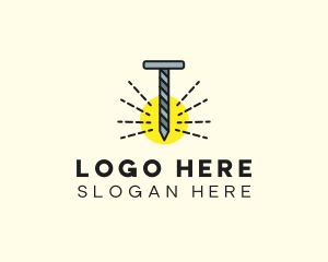Mechanic - Letter T Tool Nail logo design