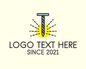 Spare Parts - Letter T Tool Nail logo design