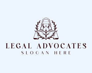 Justice Scale Lady logo design