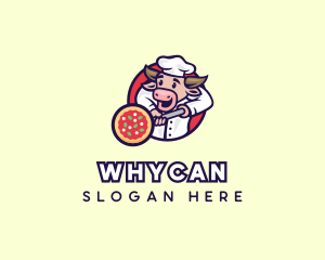 Buffalo - Cow Pizza Chef logo design