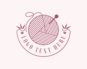 Handcrafter - Crochet Yarn Needlework logo design