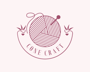 Crochet Yarn Needlework logo design