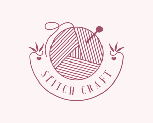 Crochet Yarn Needlework logo design