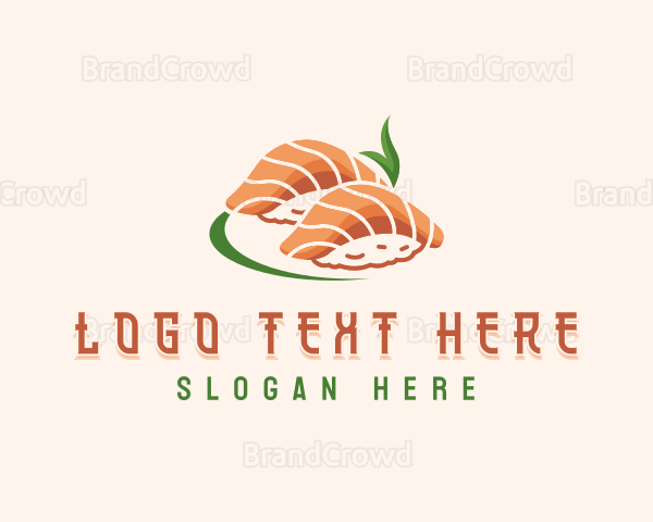 Salmon Rice Sushi Logo