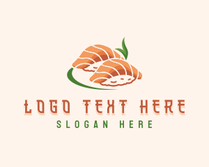 Salmon Rice Sushi Logo