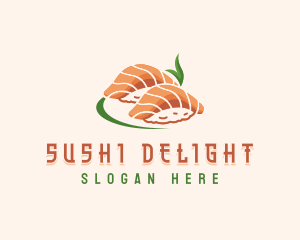 Salmon Rice Sushi logo design