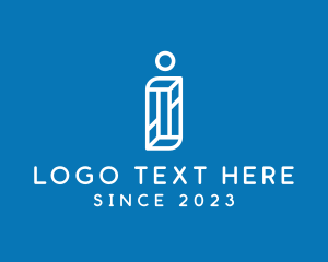 Letter I - Abstract Business Block logo design