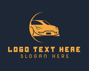 Drag Racing - Orange Car Race logo design